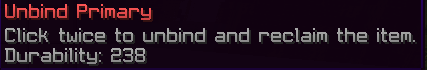 Tooltip on the Unbind Primary button explaining the two-click confirm